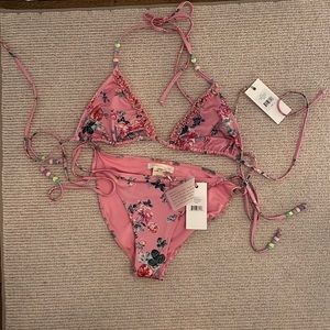LoveShackFancy Harbor bikini set size L. NWT